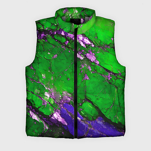 Мужской жилет A purple mineral in a green stone / 3D-Светло-серый – фото 1