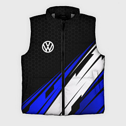 Мужской жилет Фольксваген - синий, цвет: 3D-светло-серый
