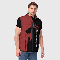 Мужской жилет Volkswagen и череп, цвет: 3D-черный — фото 2