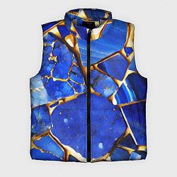 Мужской жилет A gold mineral in a blue stone, цвет: 3D-светло-серый