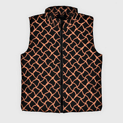 Мужской жилет Чёрно-коралловый искажённые полосы, цвет: 3D-черный