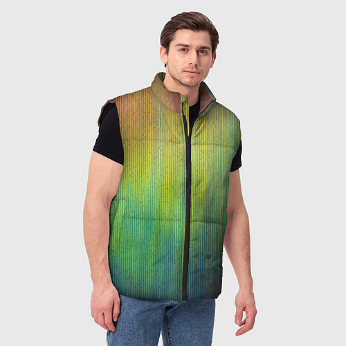 Мужской жилет Цветной металл с градиентом / 3D-Черный – фото 3