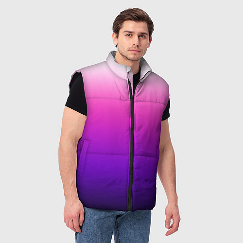 Мужской жилет Градиент Argon розово-фиолетовый / 3D-Черный – фото 3