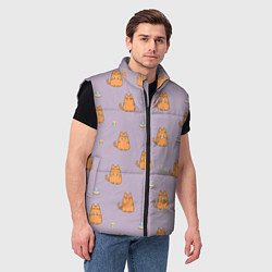 Мужской жилет Праздничный кот Рыжинс, цвет: 3D-черный — фото 2