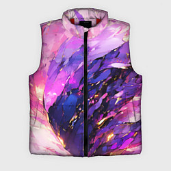 Мужской жилет Фиолетово-розовая абстракция, цвет: 3D-красный