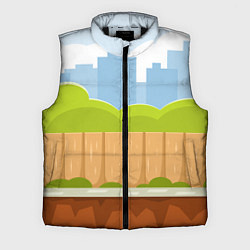 Мужской жилет Летний город, цвет: 3D-черный