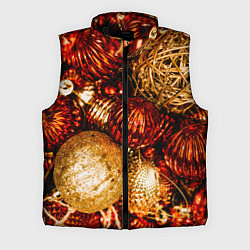 Мужской жилет Новогоднее ёлочное украшение, цвет: 3D-черный