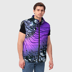 Мужской жилет Камни и фиолетовая земля, цвет: 3D-светло-серый — фото 2