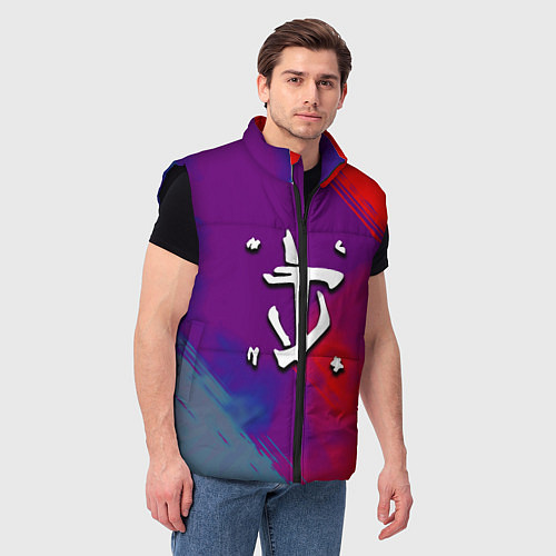 Мужской жилет Doom неоновые краски / 3D-Черный – фото 3