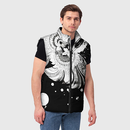 Мужской жилет Абстрактная экспрессивная композиция / 3D-Черный – фото 3