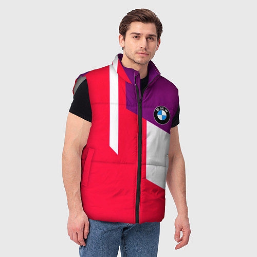 Мужской жилет BMW geometry sport / 3D-Светло-серый – фото 3