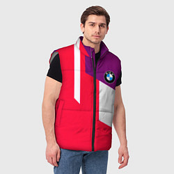 Мужской жилет BMW geometry sport, цвет: 3D-светло-серый — фото 2