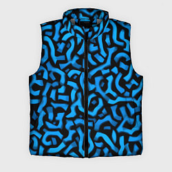 Мужской жилет Синее граффити, цвет: 3D-светло-серый