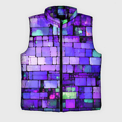 Мужской жилет Фиолетовые кирпичики, цвет: 3D-светло-серый