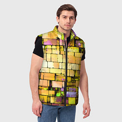 Мужской жилет Жёлтые кирпичики, цвет: 3D-черный — фото 2