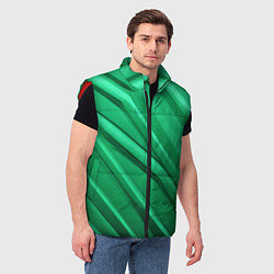 Мужской жилет Зелёный пластик, цвет: 3D-красный — фото 2