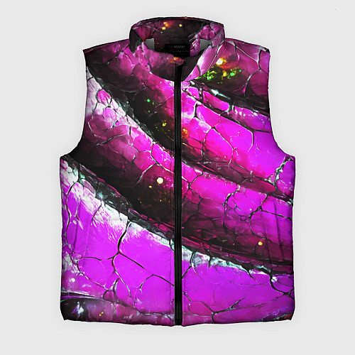 Мужской жилет Розовая волнистая абстракция / 3D-Светло-серый – фото 1