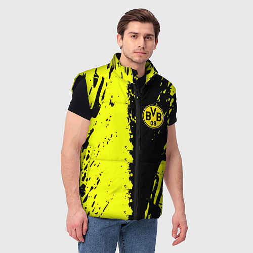 Мужской жилет Borussia краски текстура / 3D-Черный – фото 3