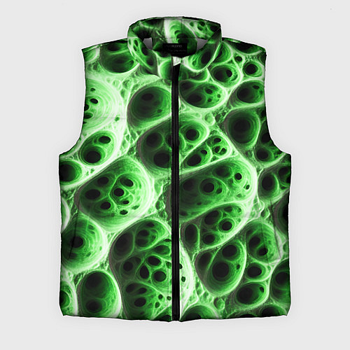 Мужской жилет Зелёная пористая структура / 3D-Светло-серый – фото 1