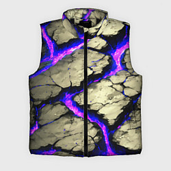 Мужской жилет Треснувший камень фиолетовый, цвет: 3D-черный