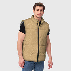 Мужской жилет Песчаный бежевый текстурный, цвет: 3D-светло-серый — фото 2