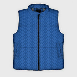 Мужской жилет Синий однотонный с узором, цвет: 3D-светло-серый