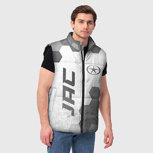 Мужской жилет JAC - white gradient вертикально / 3D-Черный – фото 3