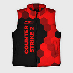 Мужской жилет Counter Strike 2 - red gradient по-вертикали, цвет: 3D-черный