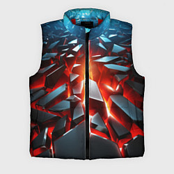 Мужской жилет Черные слитки над лавой, цвет: 3D-красный
