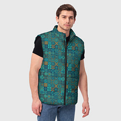 Мужской жилет Узор из плиток, цвет: 3D-черный — фото 2