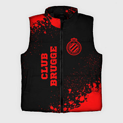 Мужской жилет Club Brugge - red gradient вертикально, цвет: 3D-черный