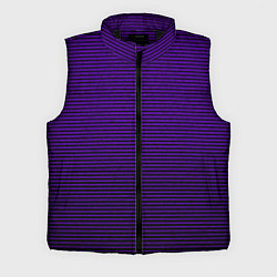 Мужской жилет Фиолетовый текстурированный в чёрную полоску, цвет: 3D-черный