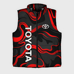 Мужской жилет Toyota - красные языки пламени, цвет: 3D-светло-серый