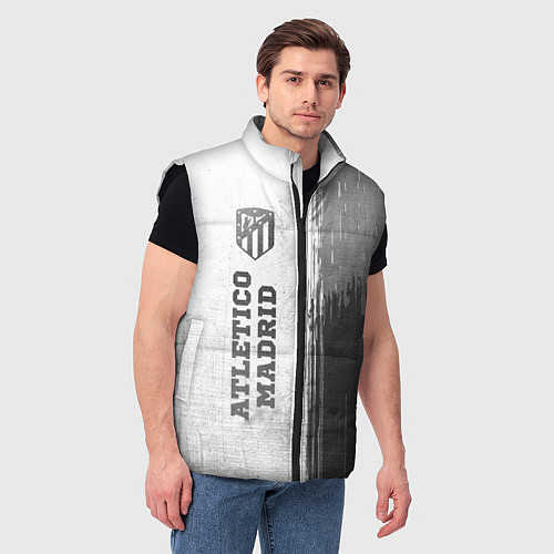 Мужской жилет Atletico Madrid - white gradient по-вертикали / 3D-Черный – фото 3