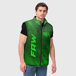 Мужской жилет FAW - green gradient вертикально, цвет: 3D-черный — фото 2