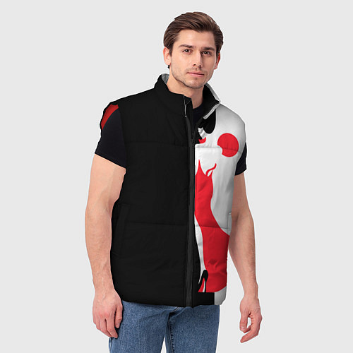 Мужской жилет Девушка в красном платье / 3D-Красный – фото 3