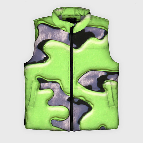 Мужской жилет Зеленый объемный камуфляж / 3D-Светло-серый – фото 1
