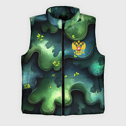 Мужской жилет Летний абстрактный камуфляж, цвет: 3D-черный