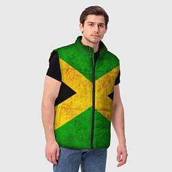 Мужской жилет Jamaica flag, цвет: 3D-черный — фото 2