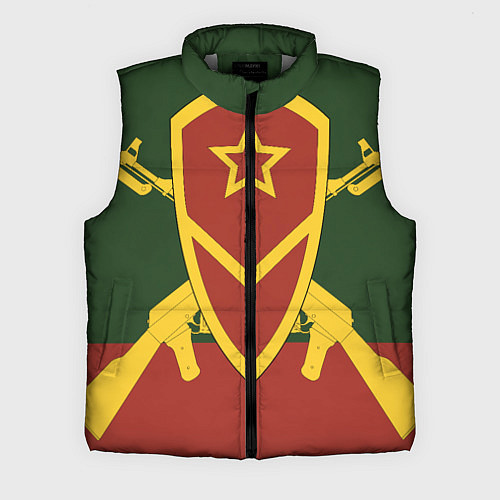 Мужской жилет Мотострелковые войска: герб со щитом / 3D-Светло-серый – фото 1