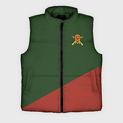 Мужской жилет Мотострелковые войска: герб со щитом, цвет: 3D-черный