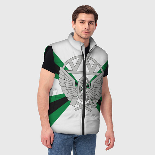 Мужской жилет Железнодорожные войска / 3D-Черный – фото 3