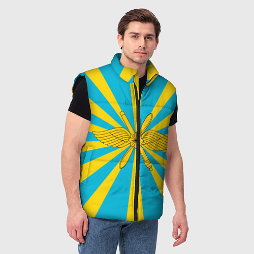 Мужской жилет Воздушно-космические силы / 3D-Черный – фото 3