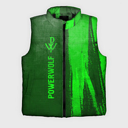 Мужской жилет Powerwolf - green gradient по-вертикали, цвет: 3D-черный