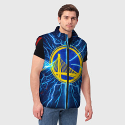 Мужской жилет Голден Стэйт Уорриорз в разрядах молнии, цвет: 3D-красный — фото 2