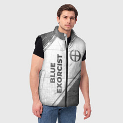 Мужской жилет Blue Exorcist - white gradient вертикально, цвет: 3D-черный — фото 2