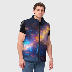 Мужской жилет Космическая текстура фон, цвет: 3D-светло-серый — фото 2
