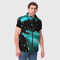 Мужской жилет Разрыв голубой краски, цвет: 3D-светло-серый — фото 2