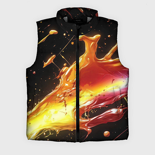 Мужской жилет Динамичная краска текстура / 3D-Светло-серый – фото 1