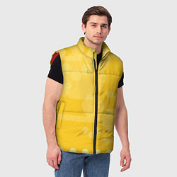 Мужской жилет Геометрические фигуры желтые, цвет: 3D-красный — фото 2